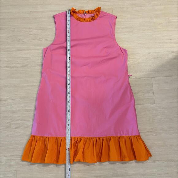 Staud Womens Carolina Dress Pink And Orange Size 12 Preppy Old Money Nautical - Picture 7 of 7